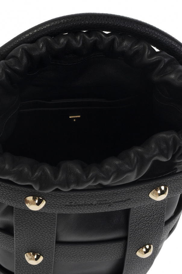 バッグ・カバンその他 FERRAGAMO Leather bucket bag with l details Nero Ferragamo Salvatore The Studio Bucket Bag | Bloomingdale's